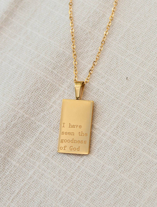 NECKLACE 18KT GOLD I HAVE SEEN THE GOODNESS OF GOD 18"