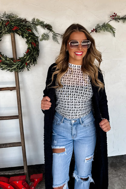 PREORDER- POPPY KNIT POPCORN CARDIGAN-Black