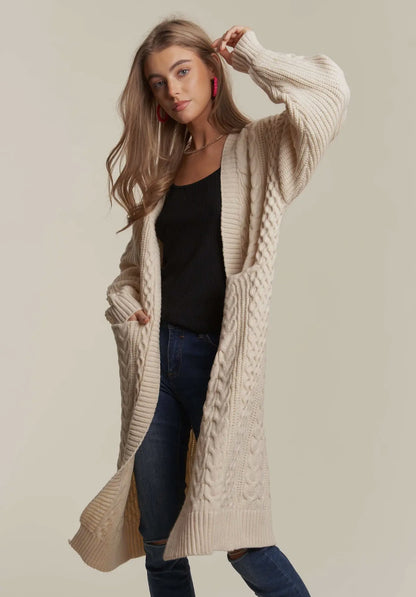 CABLE KNIT CARDIGAN