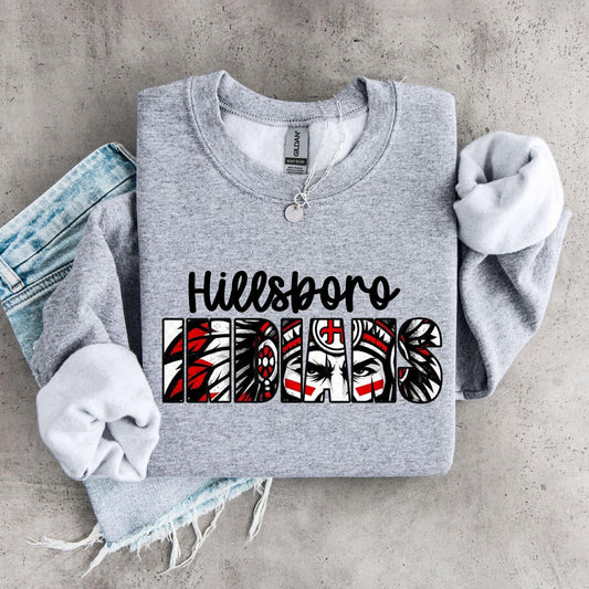 New Era Indian Head Knockout Crewneck *Sport Grey