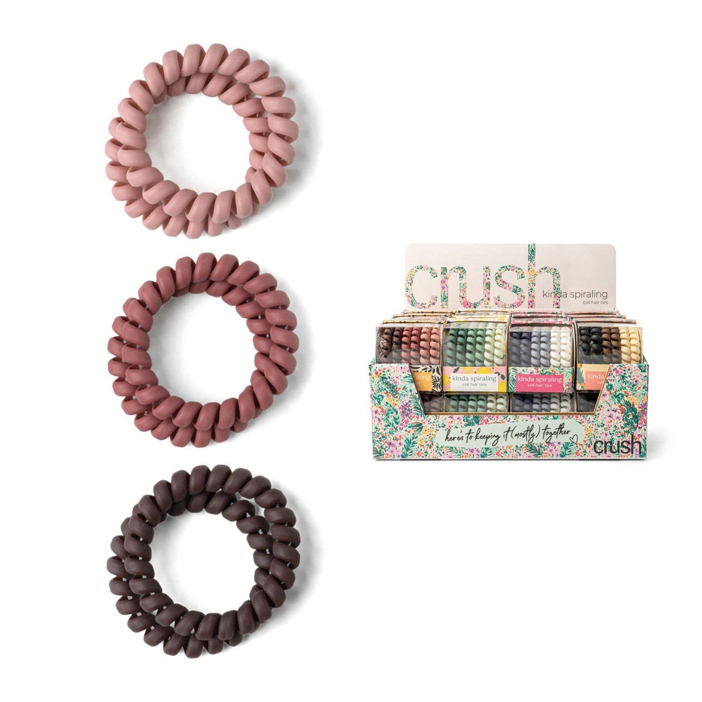 CRUSH KINDA SPIRALLING COIL HAIR TIES