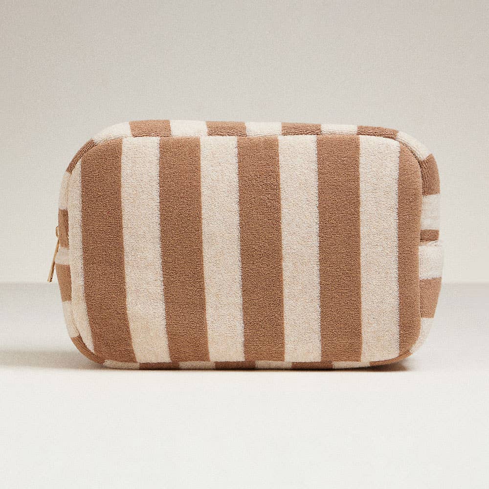 STRIPED COSMETIC BAG **multiple colors