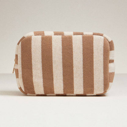 STRIPED COSMETIC BAG **multiple colors