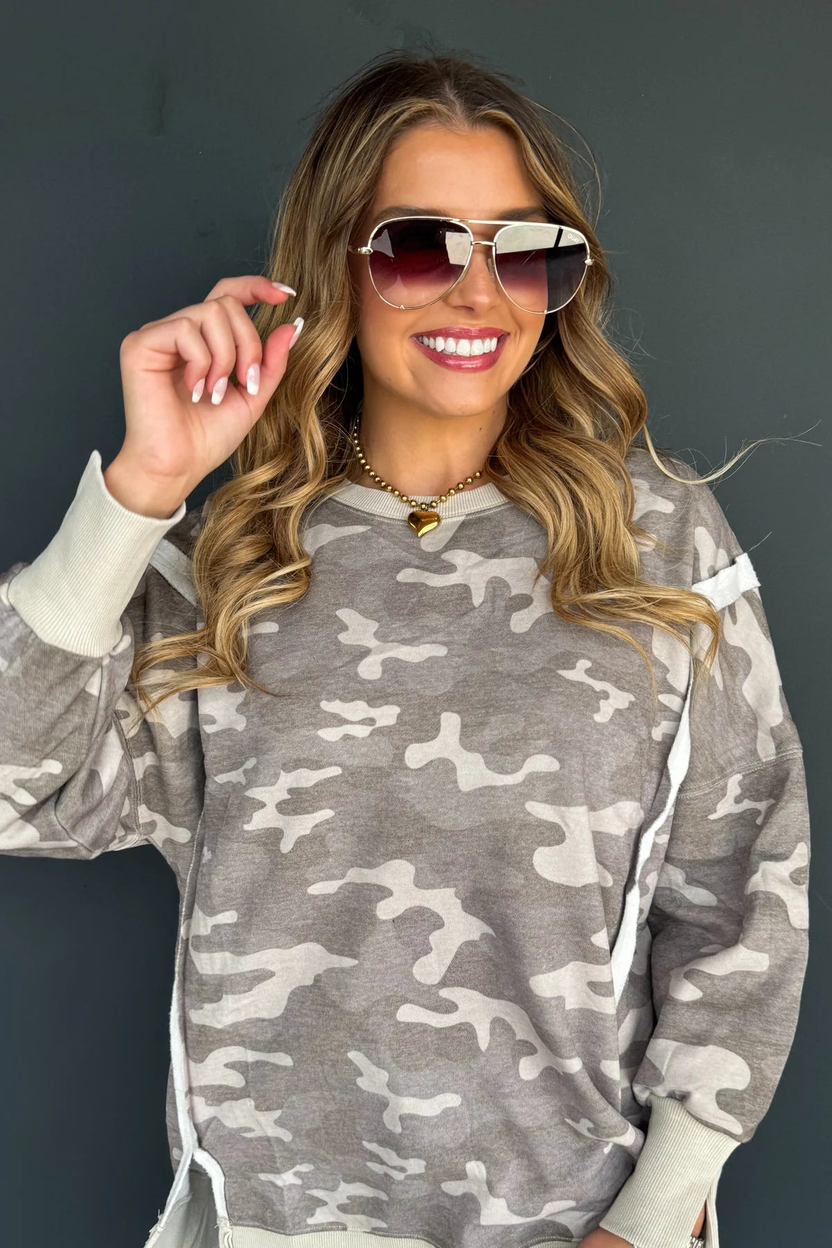 PREORDER- GREEN CAMO CLASSIC CREW PULLOVER