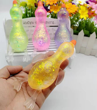 Cute Goose Duck Glitter Squishy Squeeze Toy Fidget Toy *In Stock