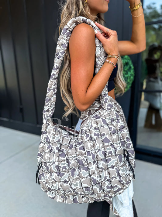 BIRDIE PREORDER Duck Camo Quilted Bag