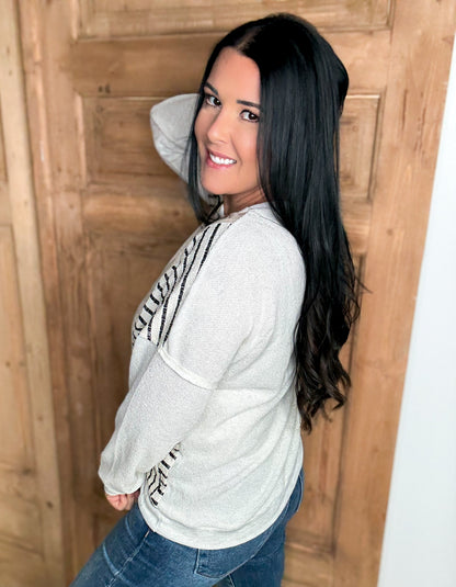 *DOORBUSTER STRIPED RELAXED TOP