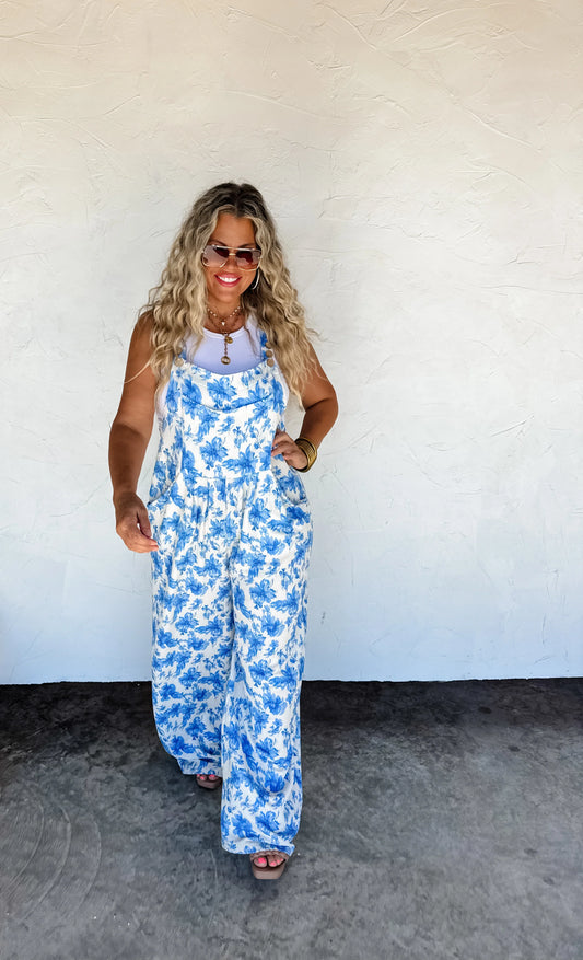 BLAKELEY CASSIDY FLORAL BOHO OVERALLS