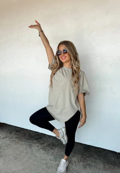 PREORDER- NEW COLORS- JOEY WASHED COTTON BOYFRIEND TEE*multiple colors