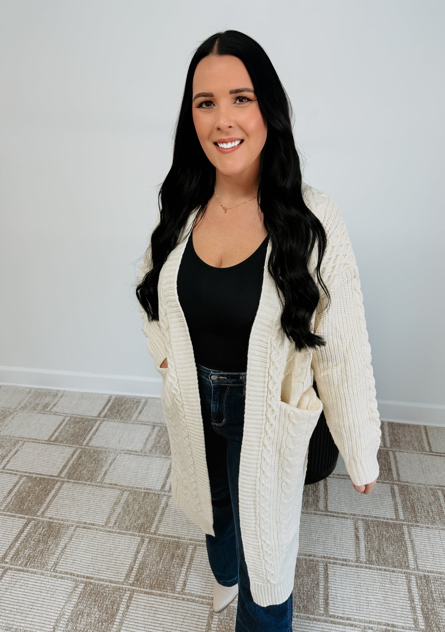 CABLE KNIT CARDIGAN