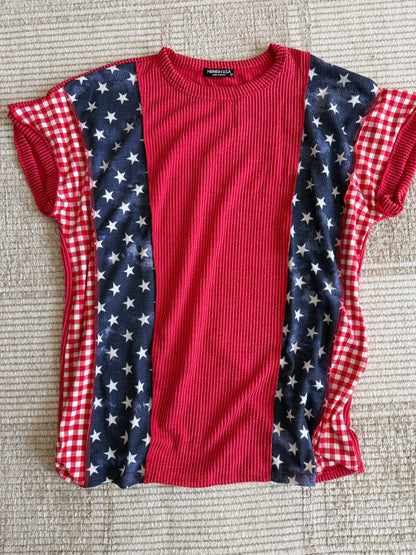 Patriotic Patriotic Ribbed Top