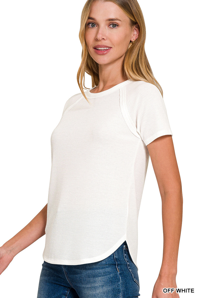 ZENANA WAFFLE BASIC WAFFLE TEE
