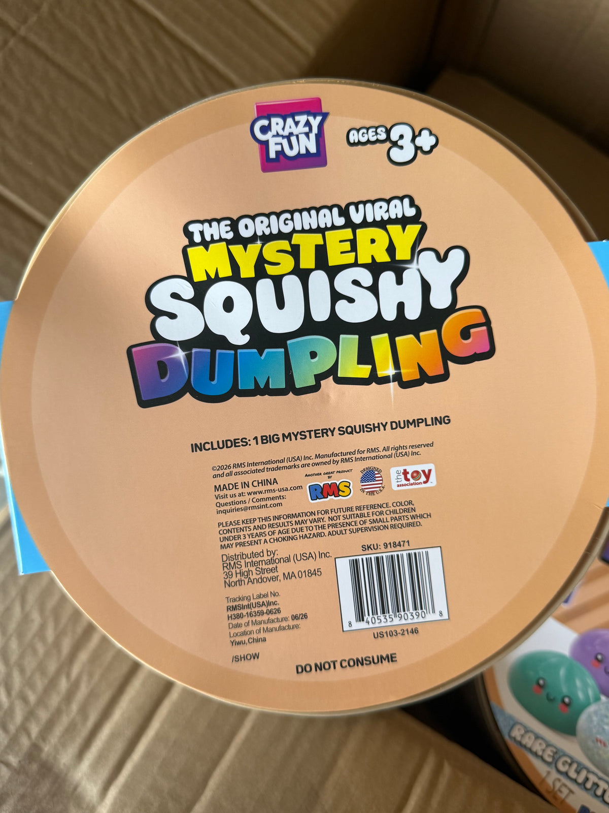 RMS® Glitter Mystery Big Bao Bun 7" Dumpling Squishy Fidget Toy*In Stock