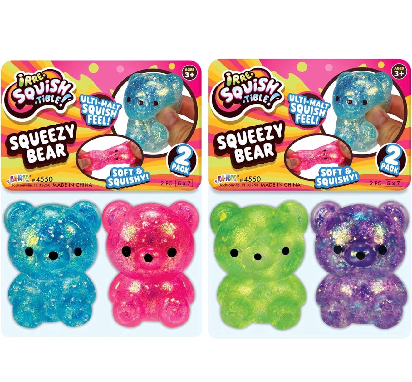 JA-RU SQUEEZY BEAR 2 Packs