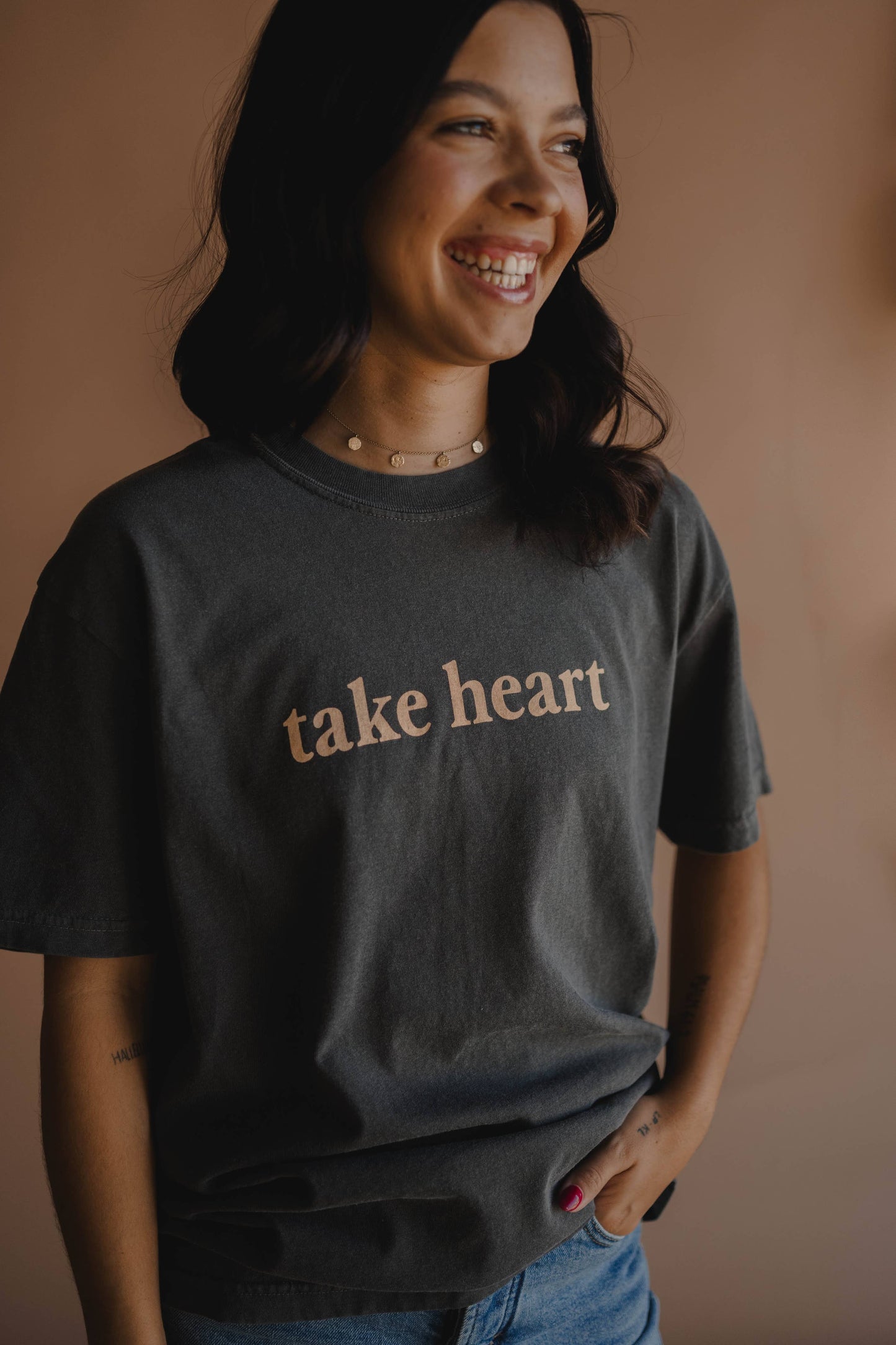 TAKE HEART CHRISTIAN TEE JOHN 16:33