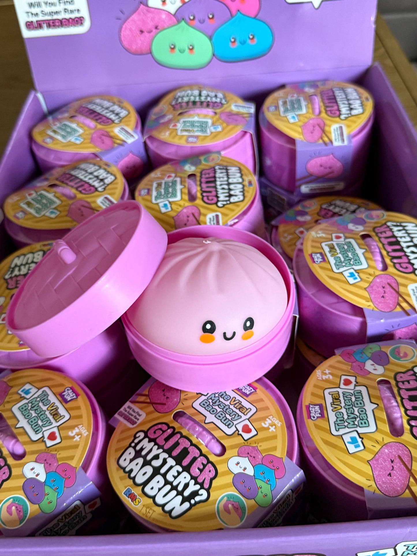 RMS Crazy Fun™ Pink Mystery Glitter Bao Bun – Rare Chase