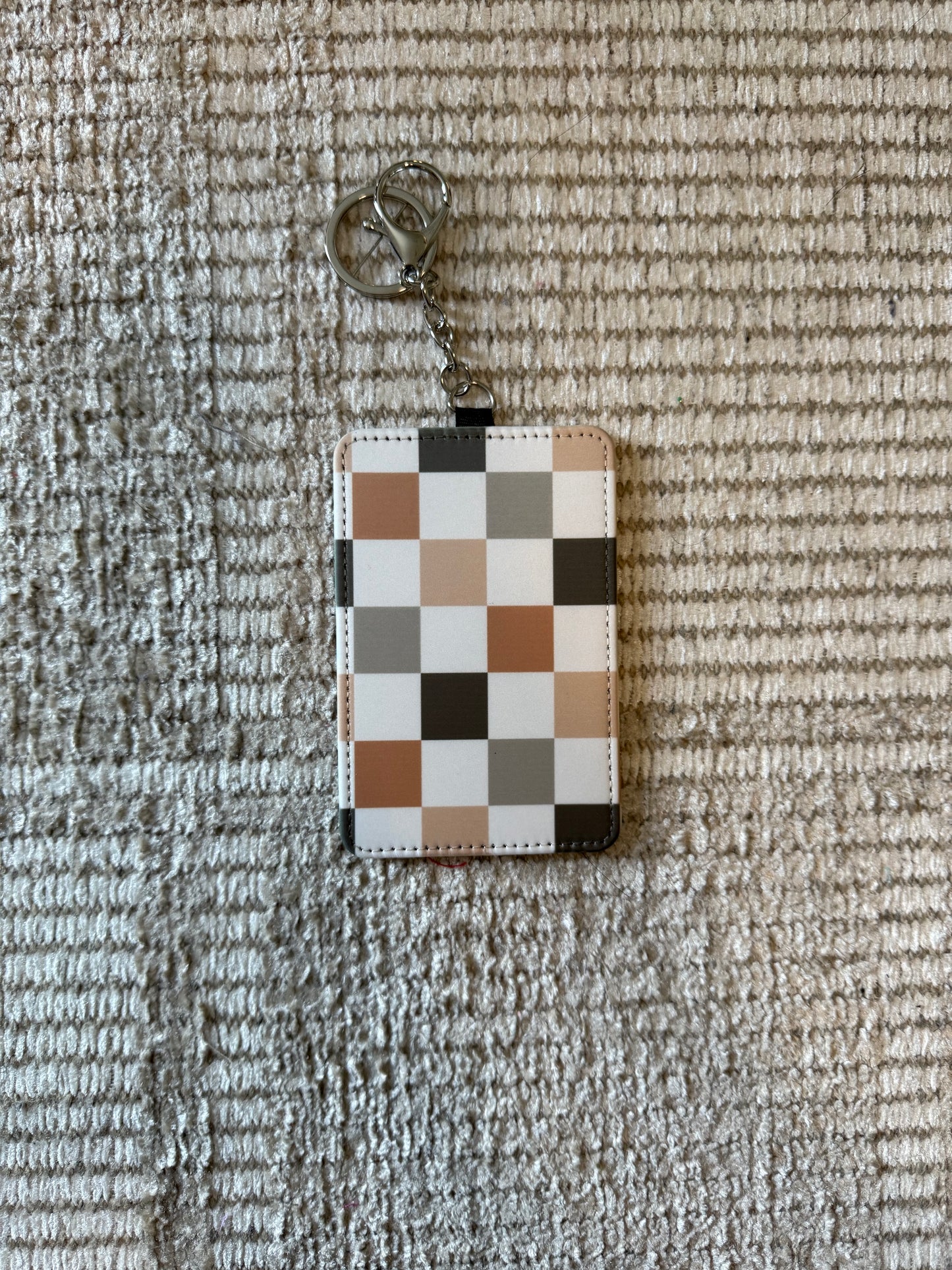 PATTERNED KEYCHAIN CARD HOLDER