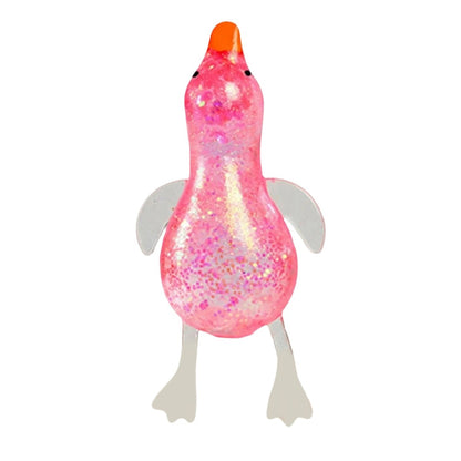 Cute Goose Duck Glitter Squishy Squeeze Toy Fidget Toy *In Stock