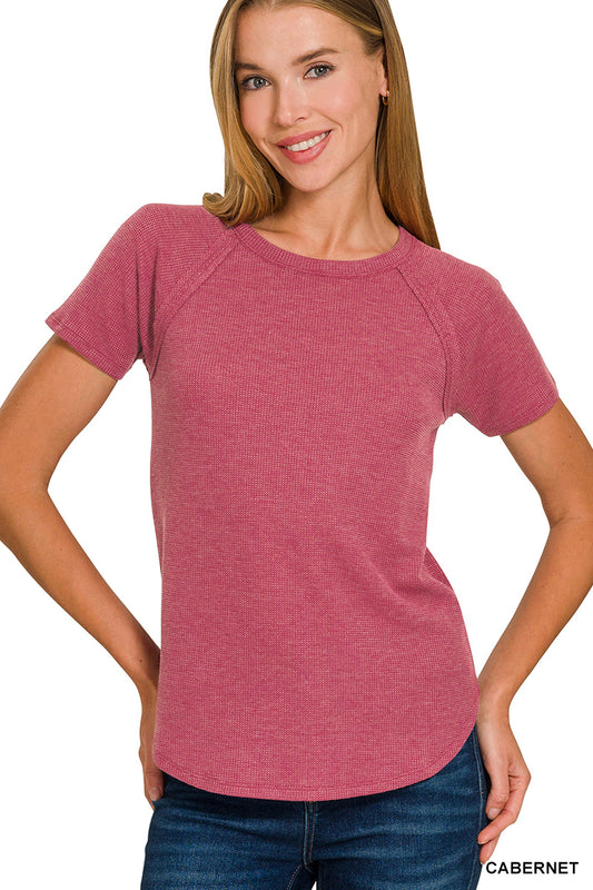 ZENANA WAFFLE BASIC WAFFLE TEE