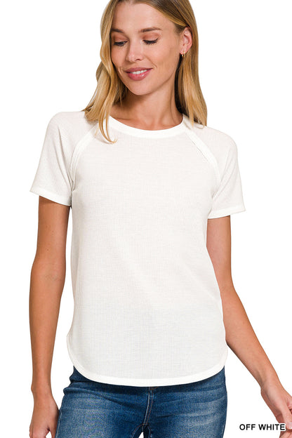 ZENANA WAFFLE BASIC WAFFLE TEE