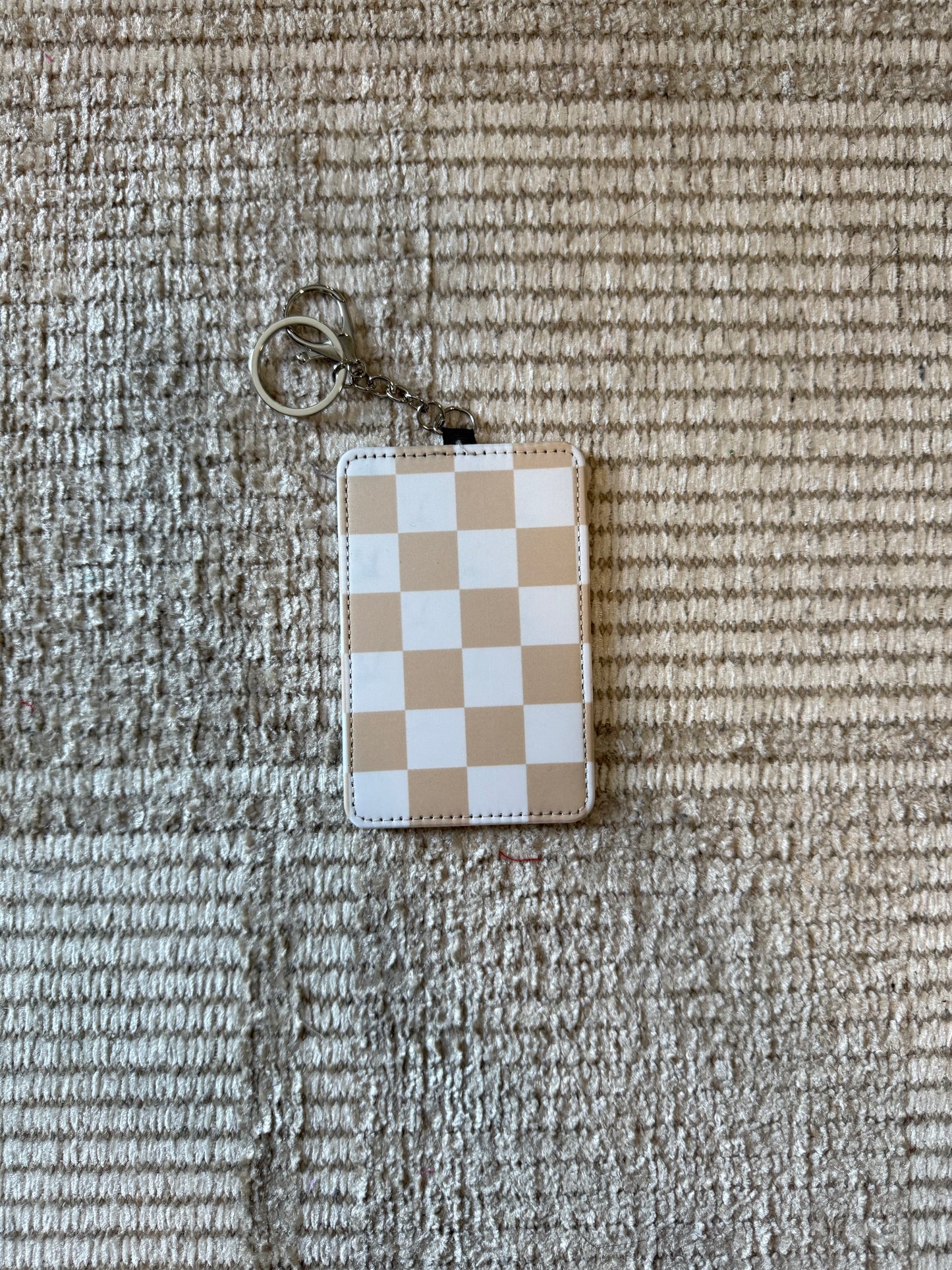 PATTERNED KEYCHAIN CARD HOLDER