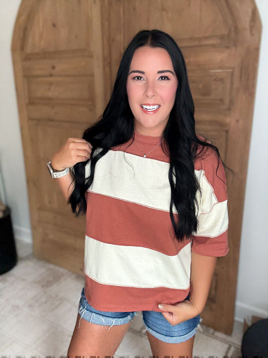 MY FAVORITE OVERSIZED TEE-Terracotta