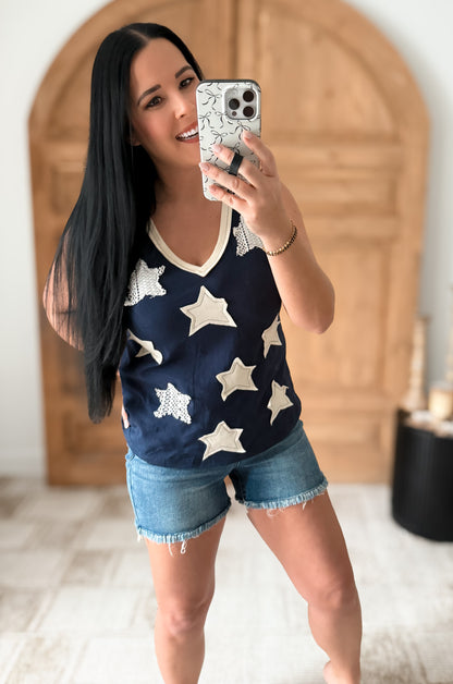 POL: STAR PATCH TANK- NAVY