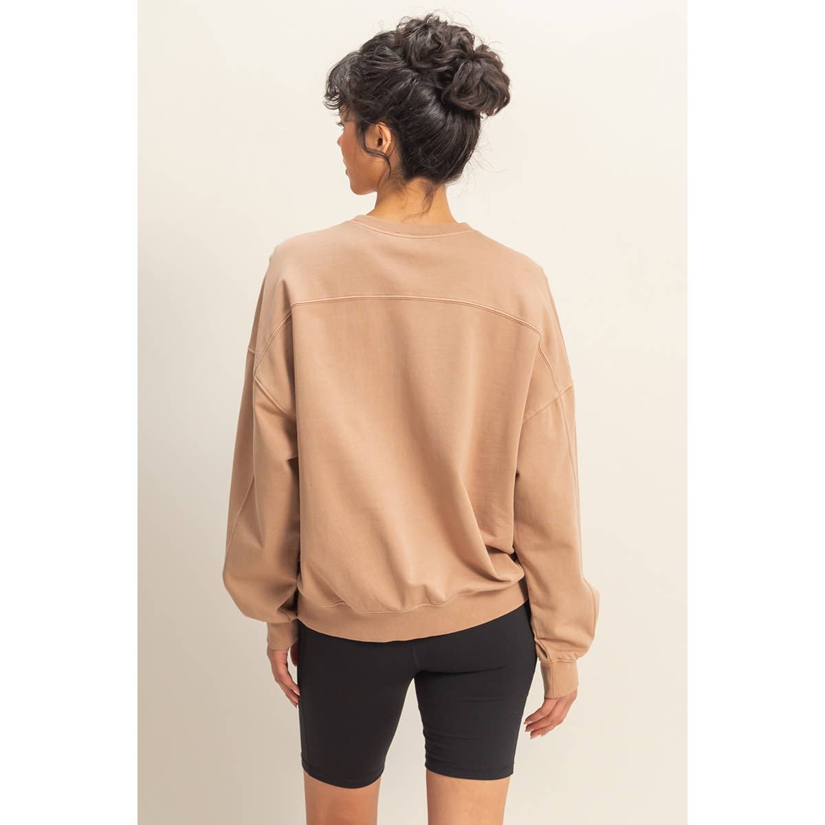FRENCH TERRY PULLOVER CREWNECK-Light Taupe