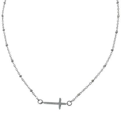 Silver Heavenly Cross Necklace