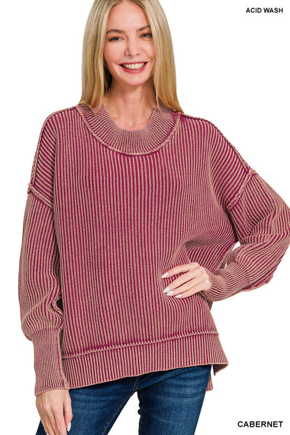 CRISP DAYS SOFT WASHED SWEATER-*more colors available