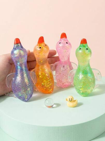 Cute Goose Duck Glitter Squishy Squeeze Toy Fidget Toy *In Stock