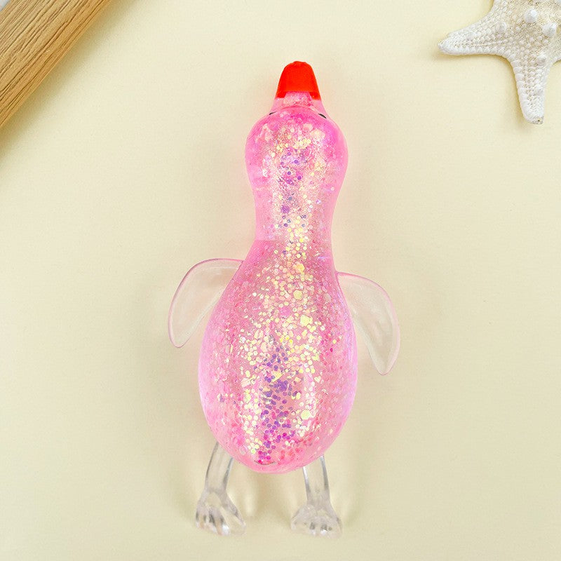 Cute Goose Duck Glitter Squishy Squeeze Toy Fidget Toy *In Stock