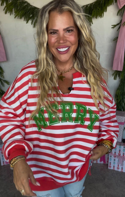 PREORDER- JOLLY & MERRY OVERSIZED PULLOVER