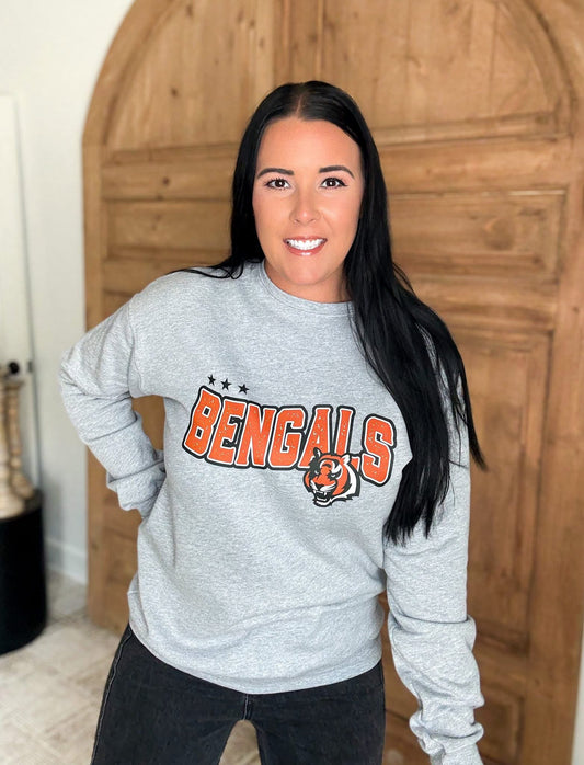 TEAM SPIRIT BENGALS SOFT FLEECE CREWNECK SWEATERSHIRT