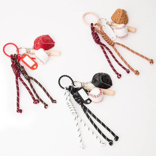 BASEBALL NAME TAG KEY CHAIN (MULTIPLE COLORS)