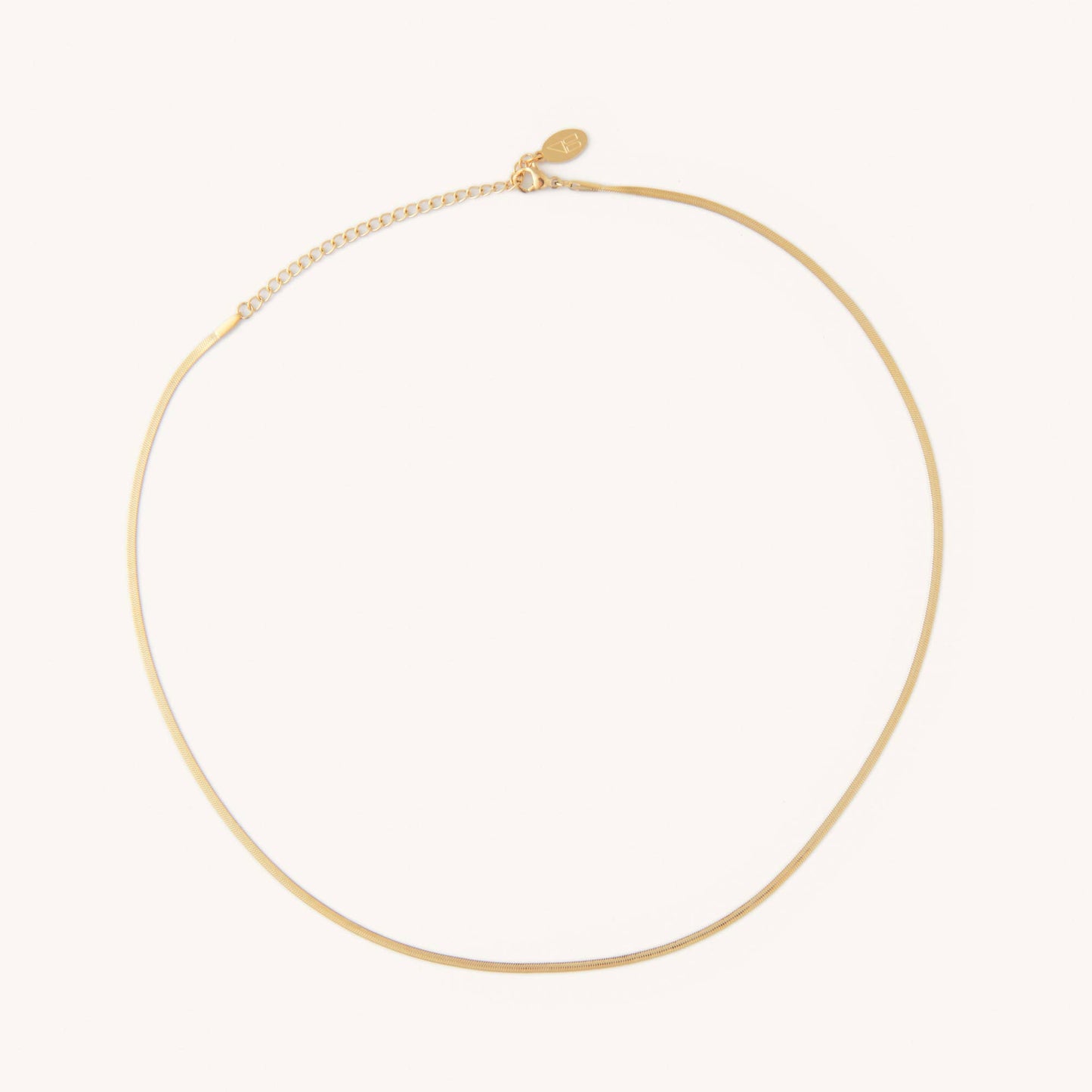 MIRCO GOLD HERRINGBONE NECKLACE