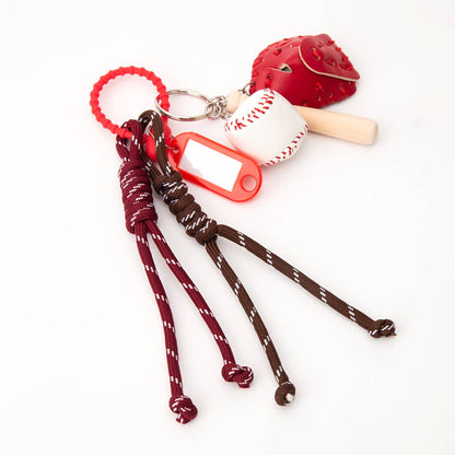 BASEBALL NAME TAG KEY CHAIN (MULTIPLE COLORS)