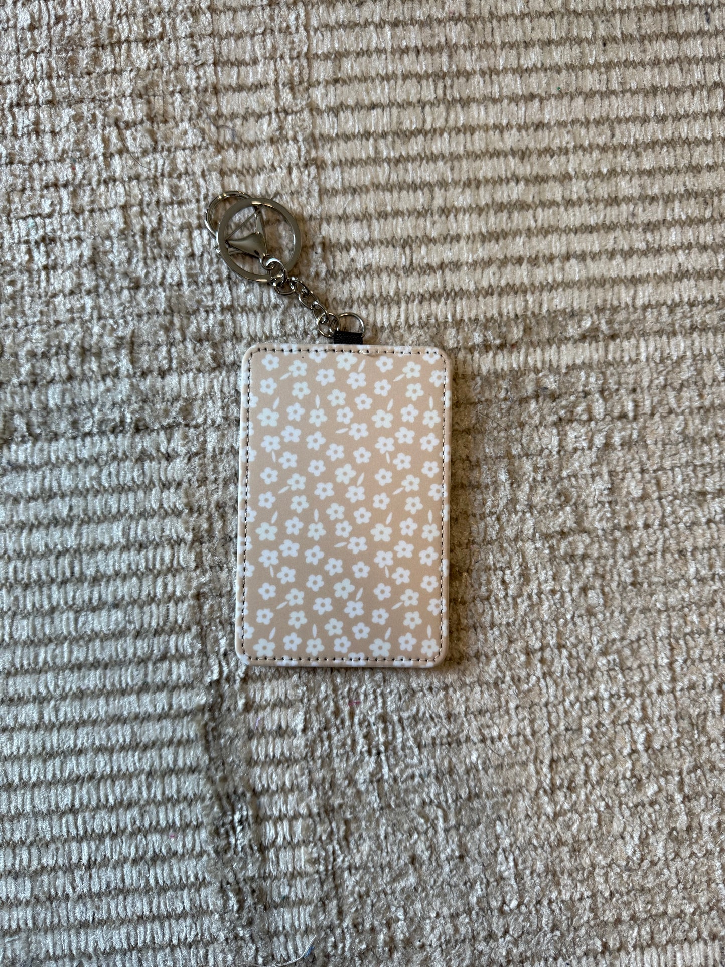 PATTERNED KEYCHAIN CARD HOLDER