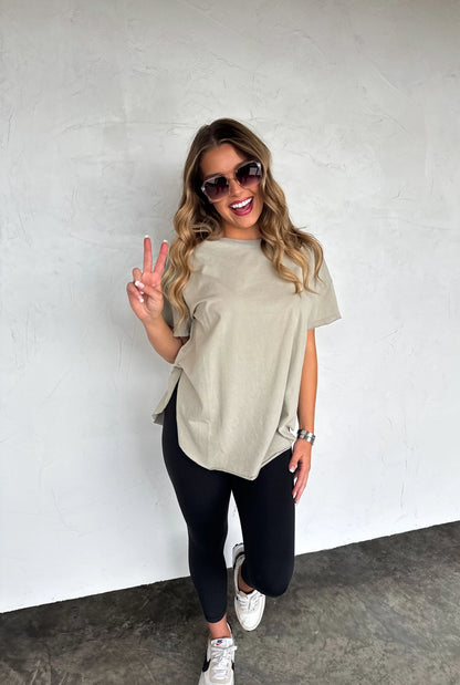 PREORDER- NEW COLORS- JOEY WASHED COTTON BOYFRIEND TEE*multiple colors