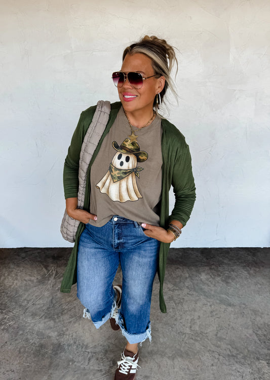 PREORDER- FALL SIERRA RIBBED CARDIGANS- Olive