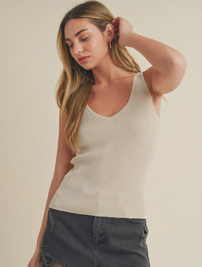 TOO GOOD BASIC LAYERING TANK-Light Mocha