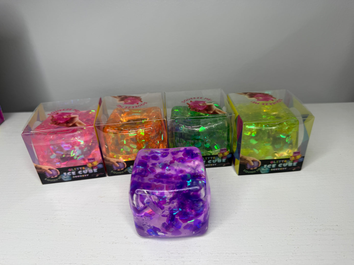 Confetti Metallic Glitter Squishy Cubes *In Stock