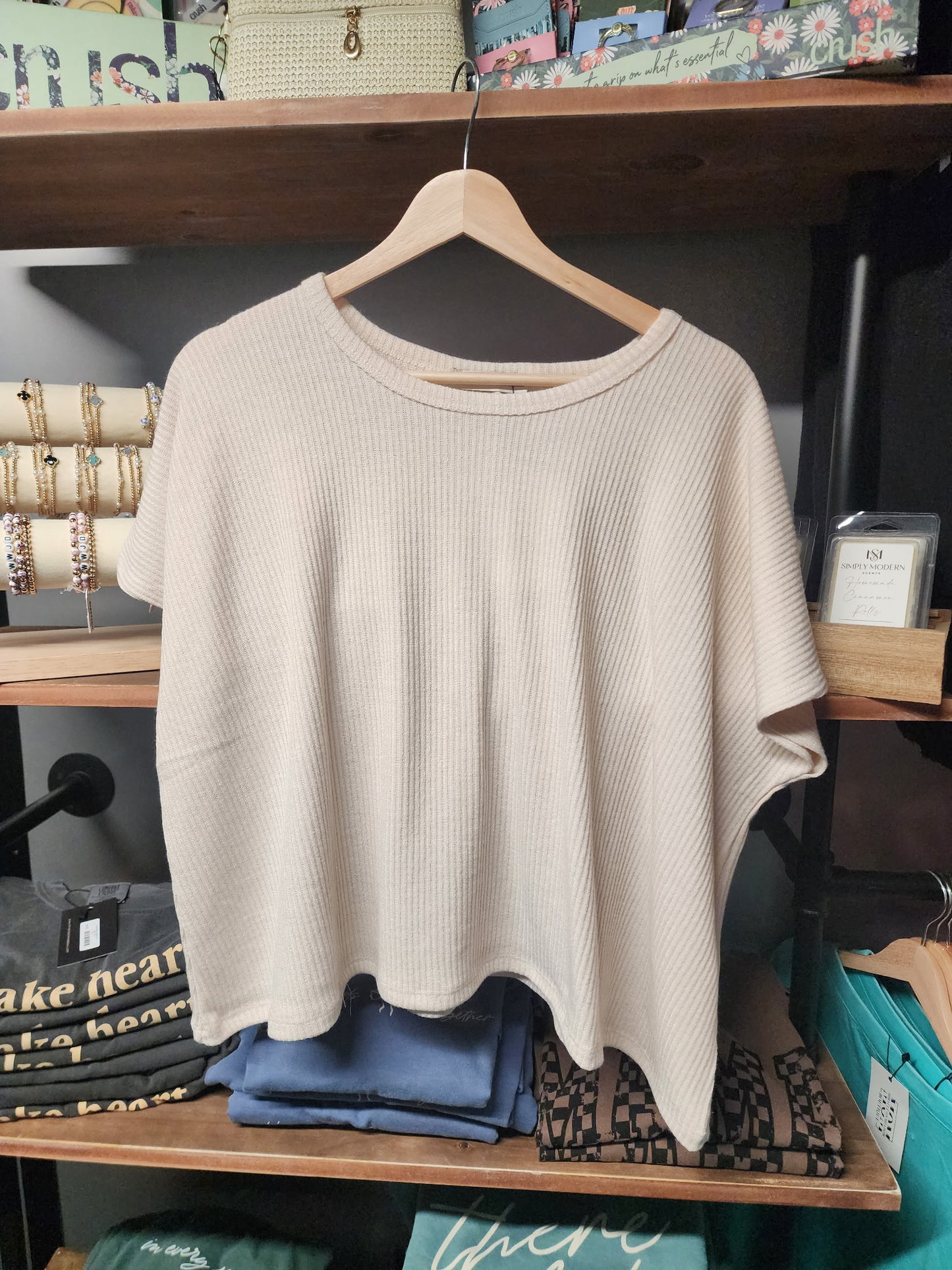 ZENANA RIBBED ROUND NECK SHORT SLEEVE SWEATER *MULTIPLE COLORS