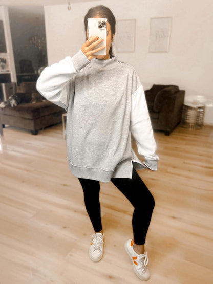 PREORDER: Viral Oversized Inside Out and Reversible Mockneck Sweatshirt