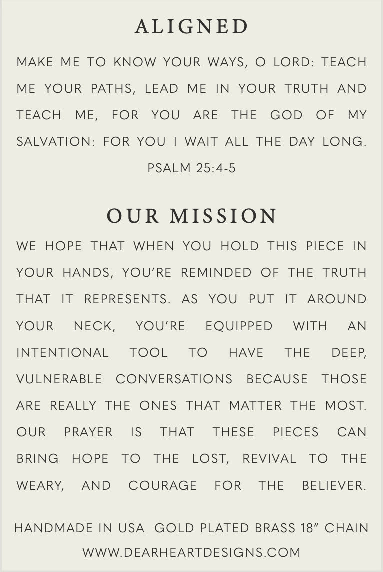 Aligned | Christian Necklace | Christian Gift | Psalm