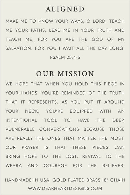 Aligned | Christian Necklace | Christian Gift | Psalm