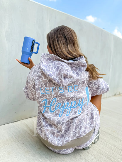 LET’S BE HAPPY HIGH QUALITY DUCK CAMO HOODIE-PRE ORDER
