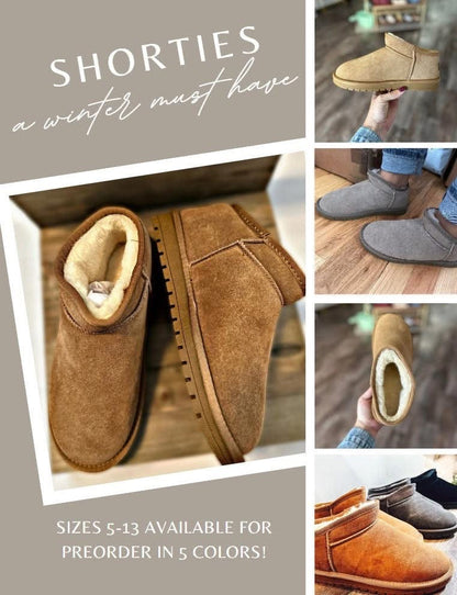 PREORDER: Faux Fur Lined Shortie Boots BESTSELLER