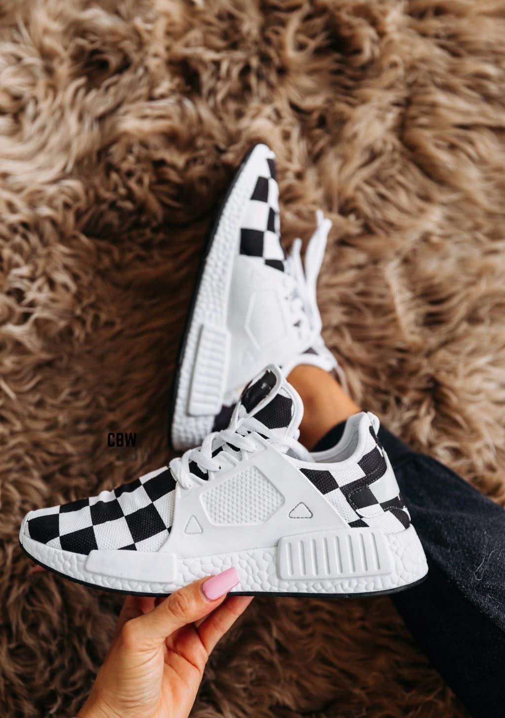 CHECKERED PUNCHY WAY SNEAKERS- Pre Order