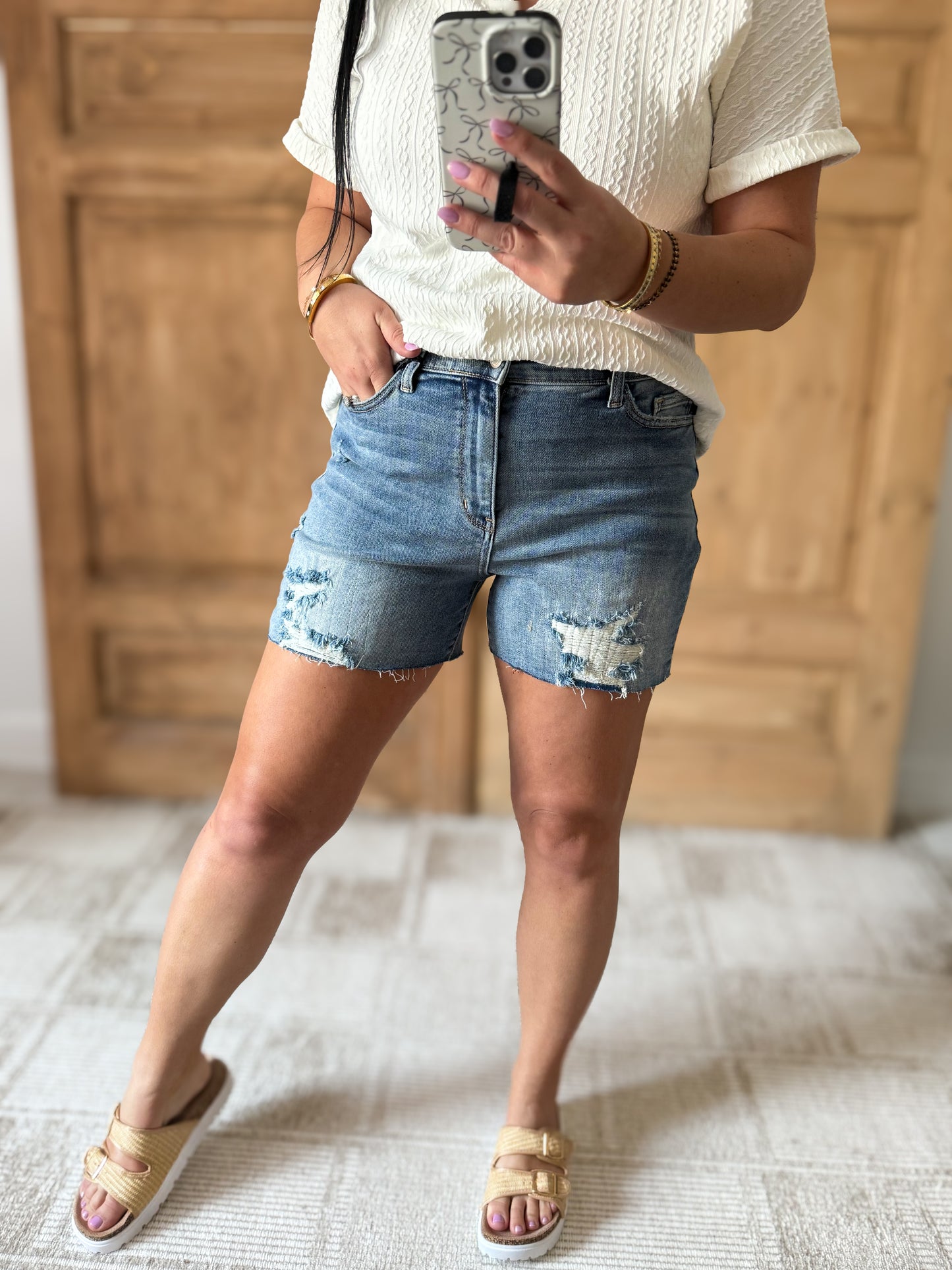 JUDY BLUE HIGH WAIST DESTROY STITCH